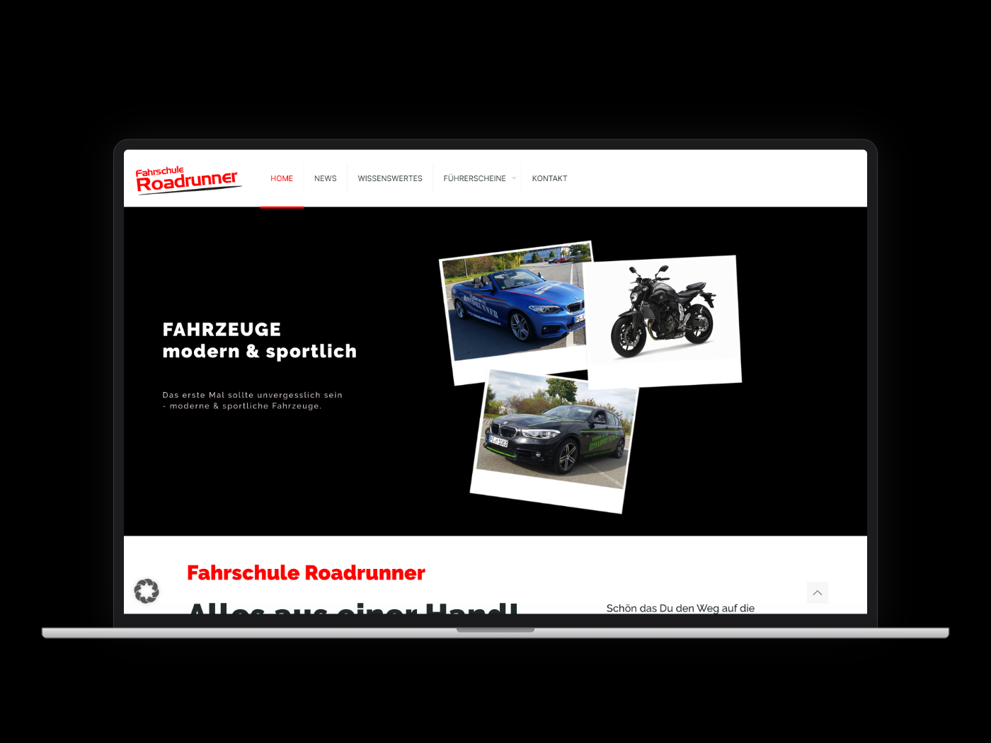 Fahrschule Roadrunner – Webdesign-Referenz von webstudiopfalz
