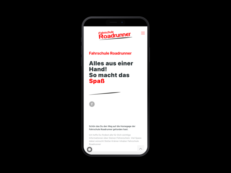 Fahrschule Roadrunner – Webdesign-Referenz von webstudiopfalz