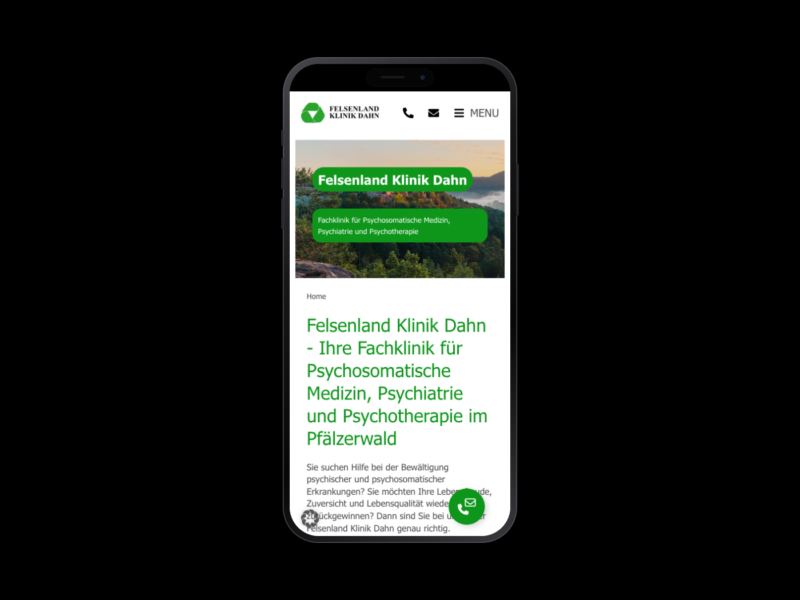 Felsenlandklinik – Webdesign-Referenz von webstudiopfalz
