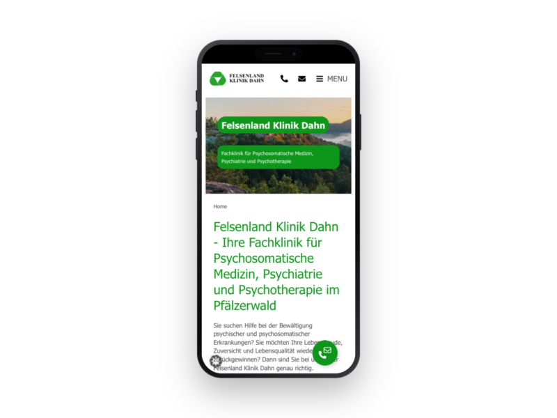 Felsenlandklinik – Webdesign-Referenz von webstudiopfalz