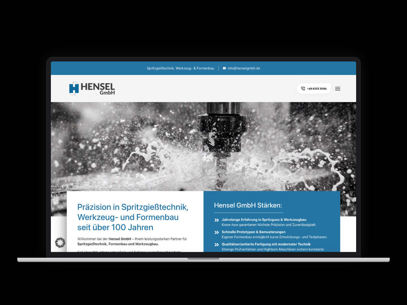 Hensel GmbH – Webdesign-Referenz von webstudiopfalz