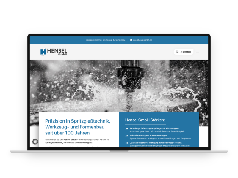 Hensel GmbH – Webdesign-Referenz von webstudiopfalz