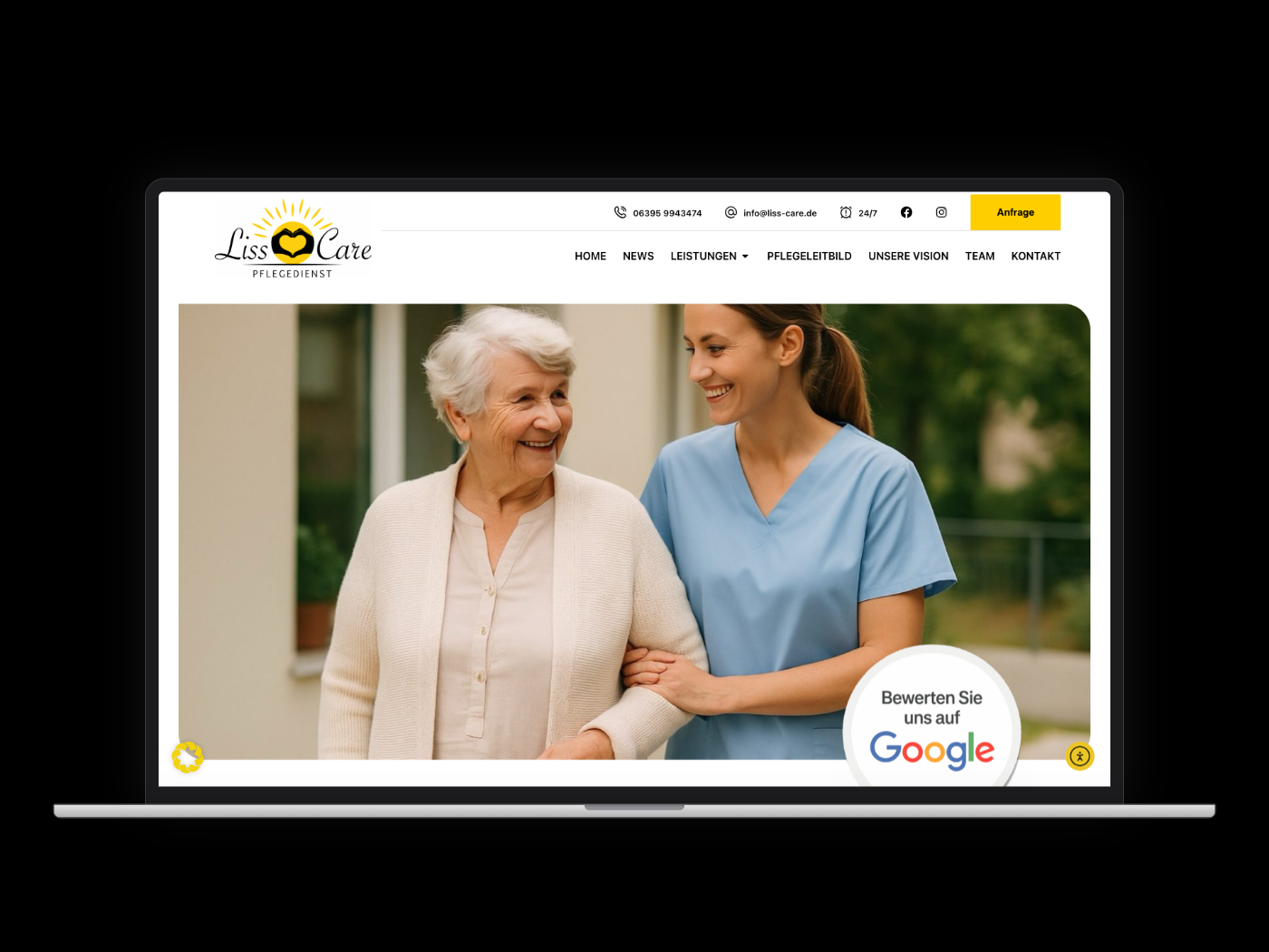 Liss Care – Webdesign-Referenz von webstudiopfalz