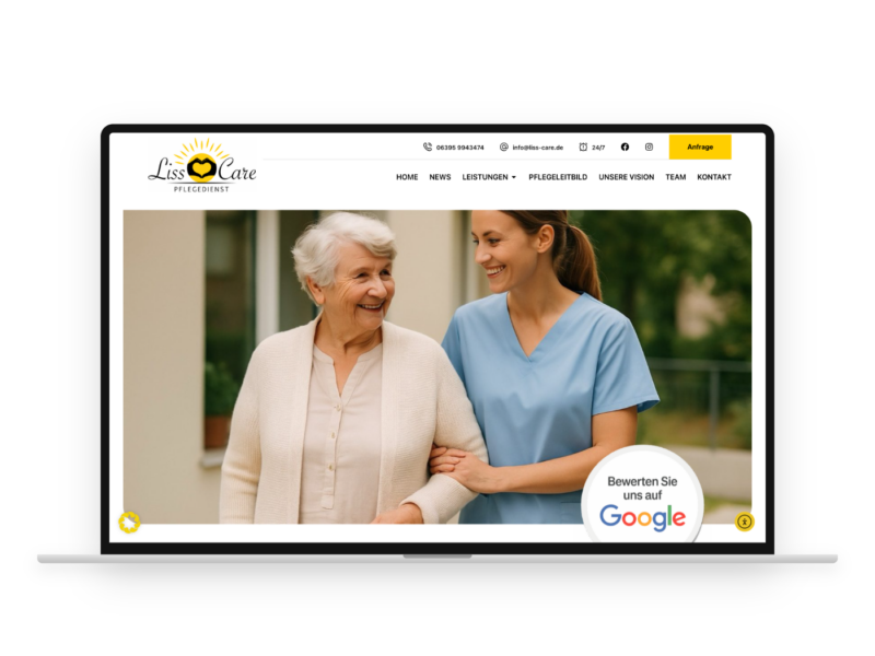 Liss Care – Webdesign-Referenz von webstudiopfalz