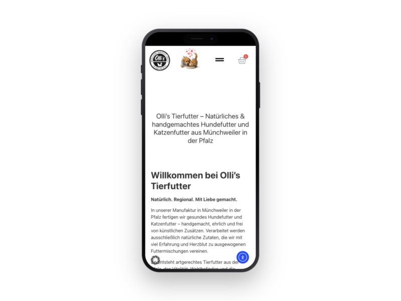 Ollis Tierfutter – Webdesign-Referenz von webstudiopfalz