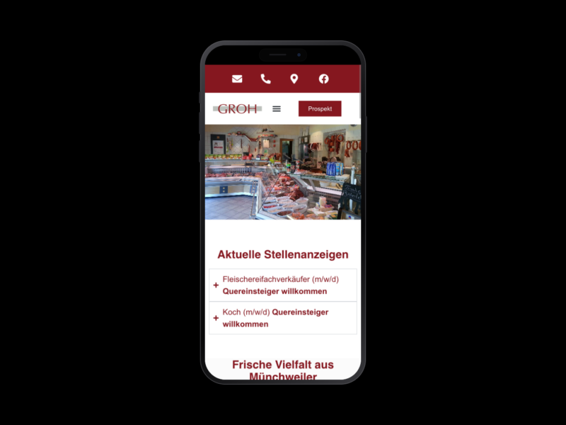 Partyservice Groh – Webdesign-Referenz von webstudiopfalz
