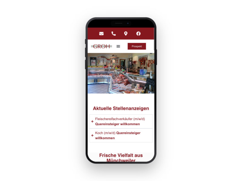 Partyservice Groh – Webdesign-Referenz von webstudiopfalz