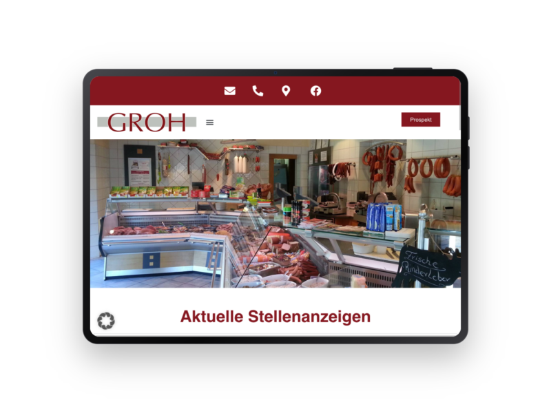 Partyservice Groh – Webdesign-Referenz von webstudiopfalz
