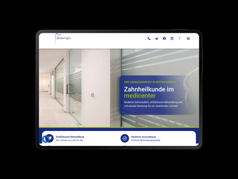 Zahnarzt Medicenter – Webdesign-Referenz von webstudiopfalz